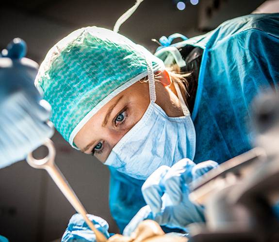 Dentist treating a patient