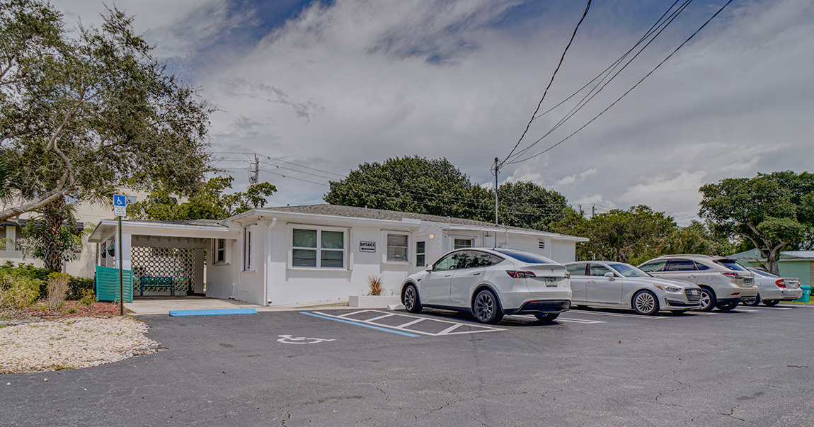 Parking lot in front of Family Dentistry of Boynton Beach